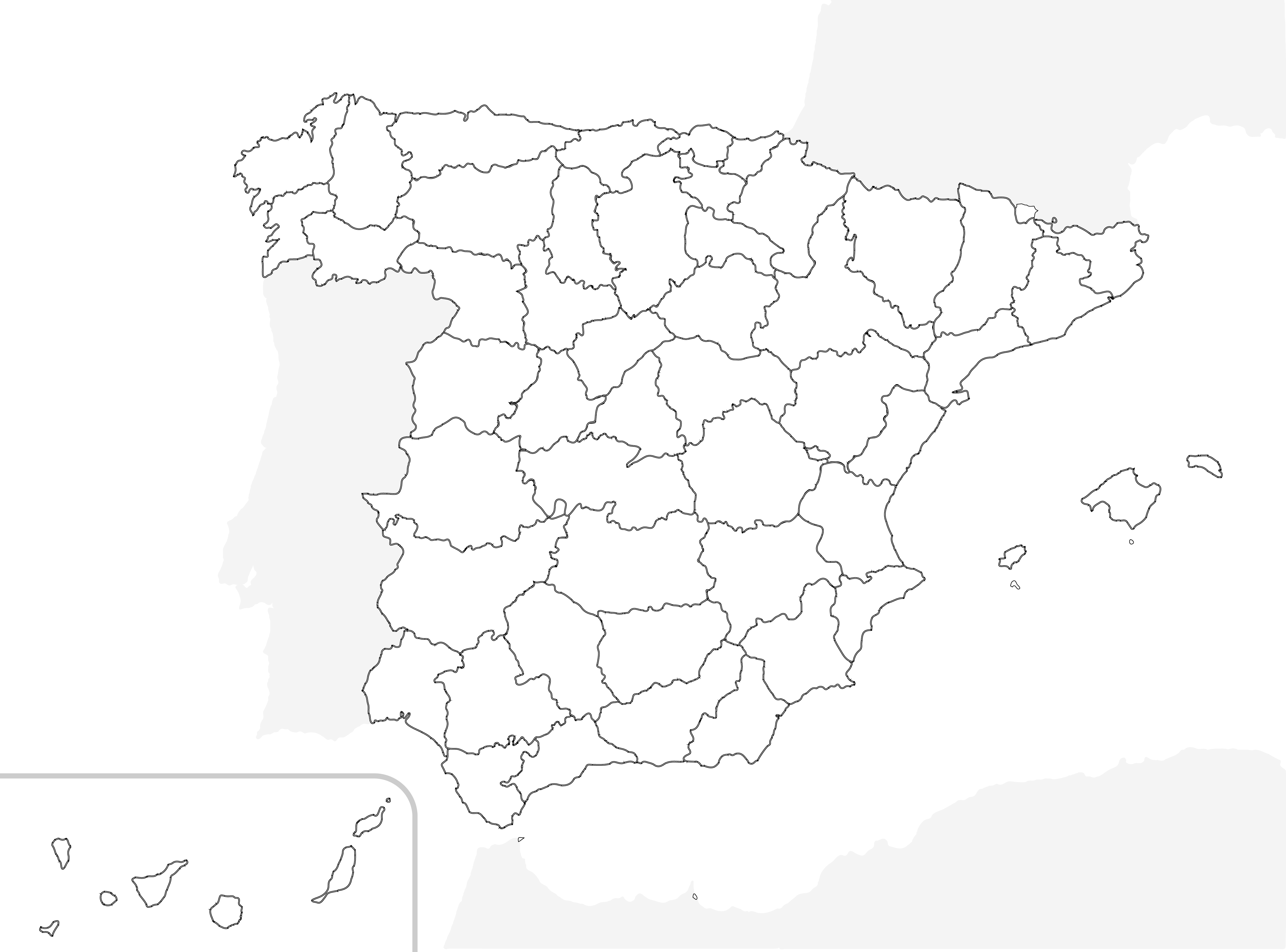 Mapa de España interactivo. Seleccione una región para conocer su historia territorial.